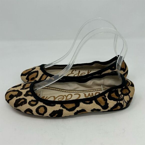 Sam Edelman Women's Leopard Print Leather Ballet Flats Size 6.5 Chic Casual - Picture 7 of 14